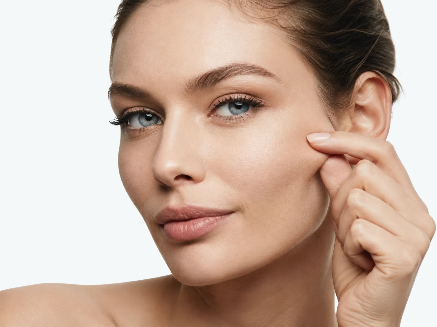 Smooth, firm skin after wrinkle-smoothing injections and dermal fillers at Pureté Medical Spa in Etobicoke